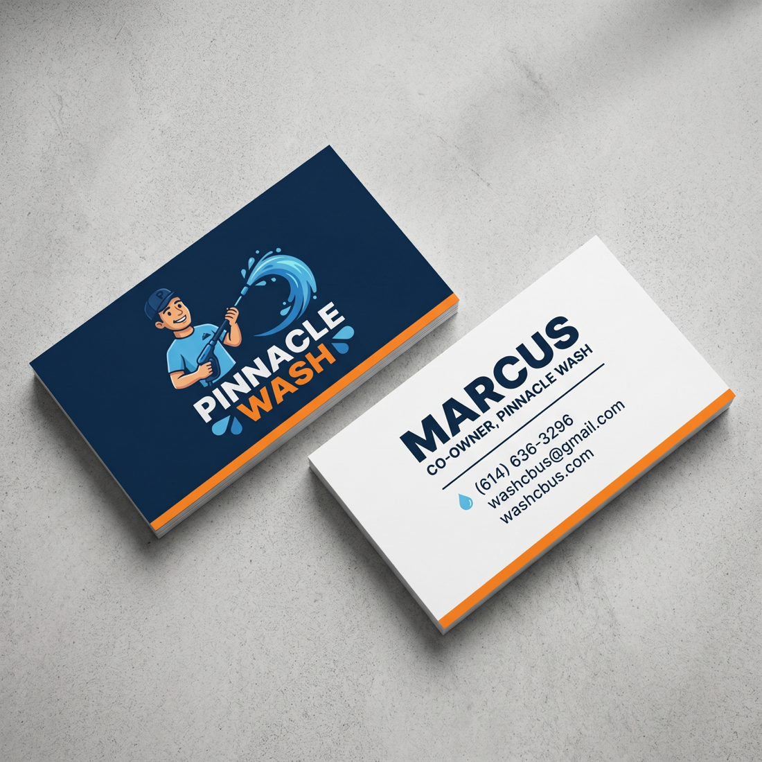 Pinnacle Wash business card